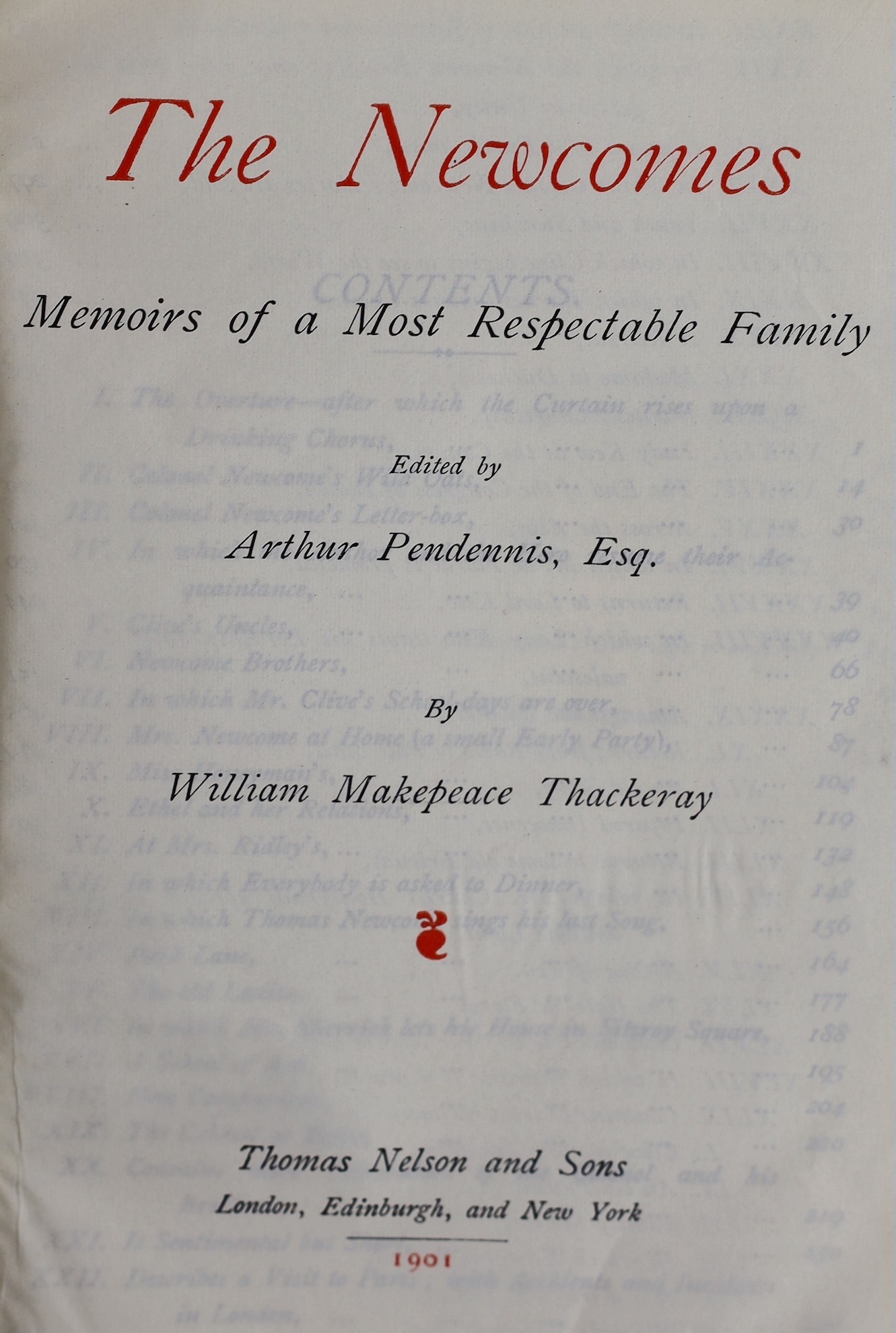 Thackeray, William Makepeace - The Complete Works…, 14 vols. New Century Edition, 8vo, black calf limp boards, gilt spines, Thomas Nelson & Sons, London, 1901; Holmes, Oliver Wendell - The Autocrat of the Breakfast Table